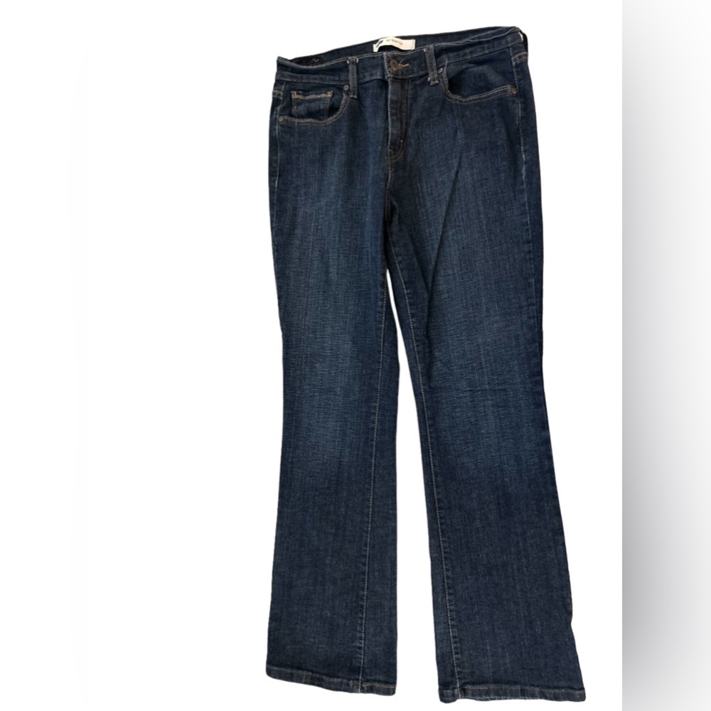 Levis Women 10M Jeans Dark‎ Wash Denim Pants 515 Bootcut